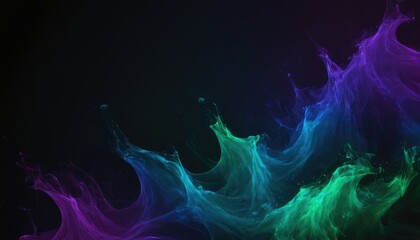 Poster - 3D abstract network technology background with flowing particles
3