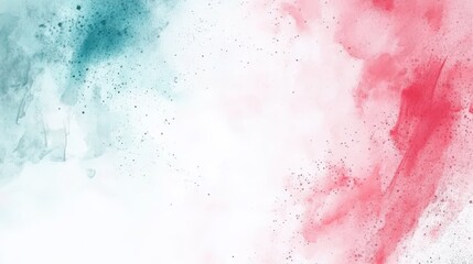 Wall Mural - Abstract Watercolor Splash Teal and Pink Composition, Watercolor Texture, Artistic Background Watercolor, Abstract art