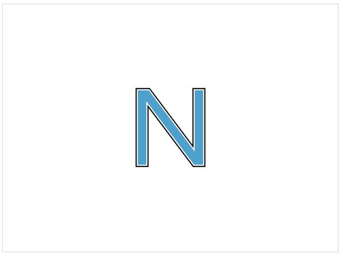 Font customise logo design , vector ,illustration and isolate template which contain a shape of latter :N .