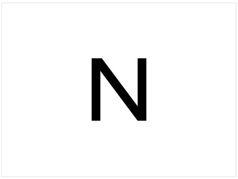 Font customise logo design , vector ,illustration and isolate template which contain a shape of latter :N .