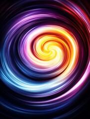Poster - Colorful Spiral Vortex Art with Intense Swirling Motion : Generative AI