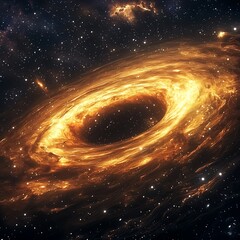 Poster - Majestic Bright Whirlpool Galaxy with Luminous Center in the Universe : Generative AI