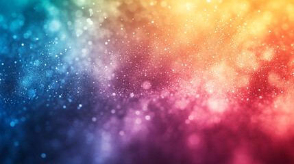Poster - Colorful abstract background with shimmering particles in rainbow hues