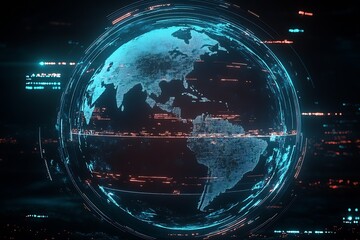 Poster - Advanced Global Connectivity Visualization in a Blue Digital Cyber World : Generative AI