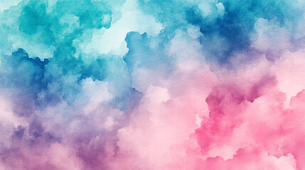 Poster - Colorful abstract watercolor patterns in shades of blue, pink, and purple for artistic inspiration