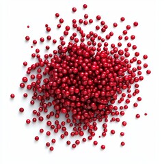 Wall Mural - Vibrant Red Berries on a White Background Showcasing a Delicious and Eye-Catching Arrangement of Nature's Fruits