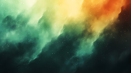 Poster - Gradient of green tones with a minimalist aesthetic