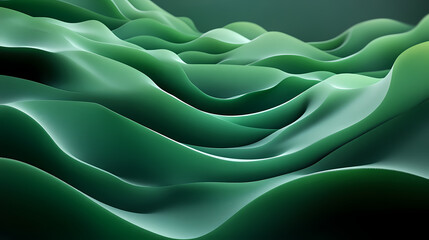 Fototapete - Gradient of green tones with a minimalist aesthetic