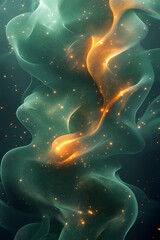 Fototapete - Gradient of green tones with a minimalist aesthetic