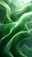 Fototapete - Gradient of green tones with a minimalist aesthetic
