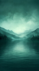 Fototapete - Gradient of green tones with a minimalist aesthetic