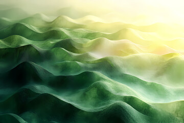 Fototapete - Gradient of green tones with a minimalist aesthetic