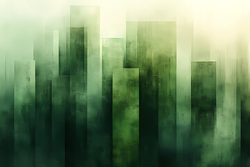 Fototapete - Gradient of green tones with a minimalist aesthetic
