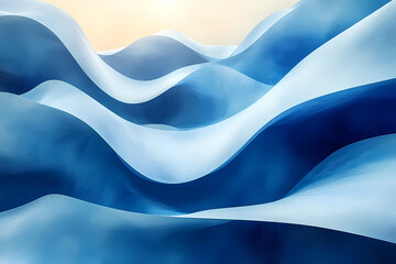 Fototapete - Gradient of blue tones with a minimalist aesthetic