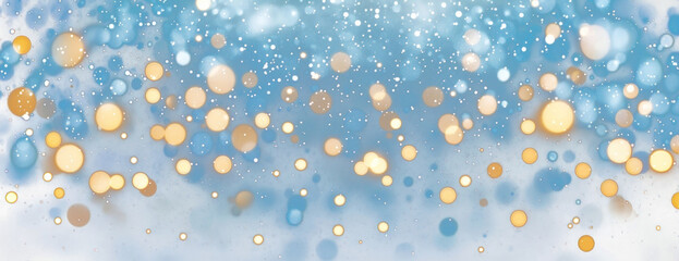 Wall Mural - png light blue background lights blurred sparkle.