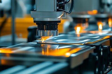 Aufkleber - High Precision Machine in Metalworking Industrial Environment : Generative AI