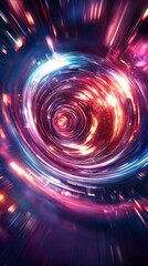 Aufkleber - Captivating Nebula Vortex of Radiant Colors and Lights in Cosmic Space : Generative AI