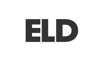 Poster - ELD logo design template with strong and modern bold text. Initial based vector logotype featuring simple and minimal typography. Trendy company identity.