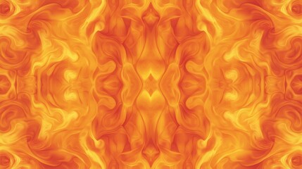 Poster - Vibrant Abstract Flames Pattern with Warm Orange and Yellow Hues