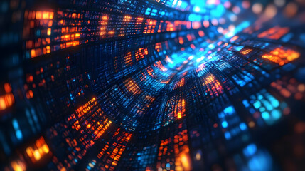 Data Stream Flows Through Cyberspace with Digital Signals