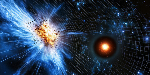 Aufkleber - Cosmic explosion reveals the mysteries of the universe