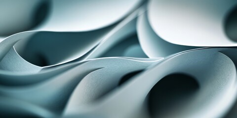 Poster - abstract paper cards in shallow depth of field display intricate curves and textures. the paper card