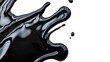 © DOUGLAS - Abstract splash of black liquid with glossy texture on transparency background, creating dynamic and fluid design element