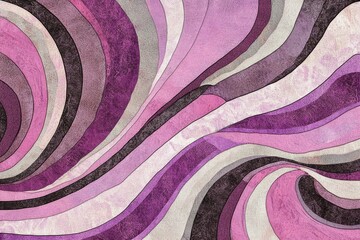 Poster - Abstract Waves of Purple and Pink with Soft Texture Featuring Curved Forms and Fluid Patterns Creating a Dynamic and Modern Background Design for Various Applications