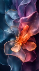 Wall Mural - Abstract swirling fabric flower.