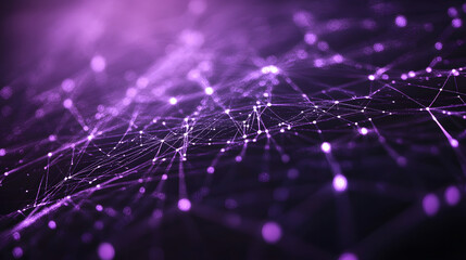 
Purple neon light streaks radiating from the center on a dark background, evoking themes of technology, big data, and dots.