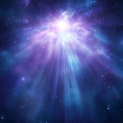 Wall Mural - A vibrant cosmic scene with radiant light and swirling colors representing the universe.