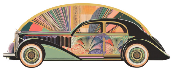 Wall Mural - PNG Car art illustration automobile.