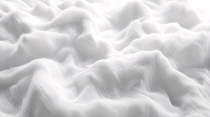 Poster - Abstract white fluffy clouds resembling soft waves, creating a serene and tranquil atmosphere.