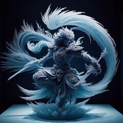 Poster - yuki onna with ice constructs a yuki onna who can create intrica