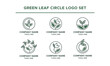 © mun_pixel - eco friendly green leaf circle logo set