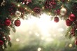 © mohdfaizal - Festive Christmas Decoration with Ornaments and Pine Cones Illuminated by Soft Lights, Creating a Warm and Cheerful Holiday Atmosphere