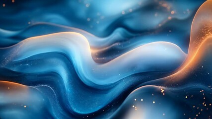 Wall Mural - Abstract flowing waves, shimmering smooth motion, elegant background, subtle light effects, great for digital art, modern design projects, calm and serene