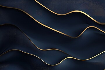 Poster - Textured navy silk background with smooth folds and matte shimmer. Elegant luxury design for banners and special events.