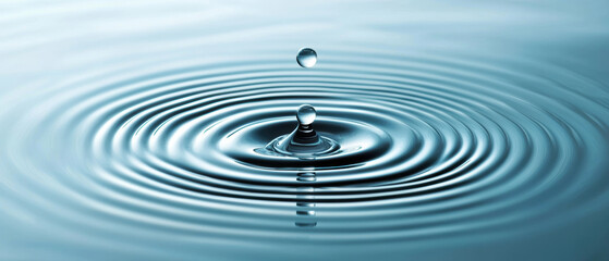 Poster - Water ripples create serene atmosphere, capturing beauty of nature