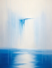 Wall Mural - abstract light blue ink background - generative ai