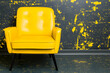 © share - Yellow Armchair 3D Illustration