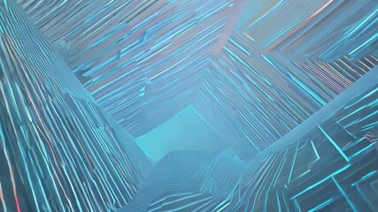Poster - Tech Abstract Geometric Striped Background Animation in Ultra HD 4K