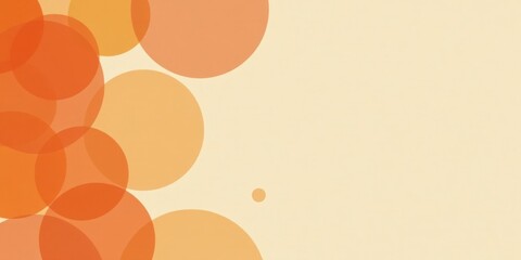 Aufkleber - Abstract Background of Overlapping Circles in Warm Hues