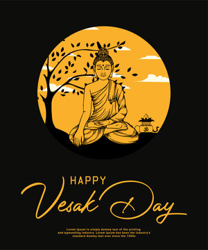 Traditional vesak day celebration background