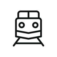 Aufkleber - Freight train line icon, heavy haul rail vector symbol with editable stroke