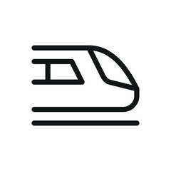 Poster - High speed train line icon, fast train vector symbol with editable stroke