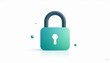 © Andri - 3D Green Lock Icon, Security Symbol, Digital Protection,  Privacy Shield