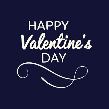 Happy Valentines Day typography poster with handwritten calligraphy text, Vector illustration, Valentines Day Calligraphy Banner with Heart