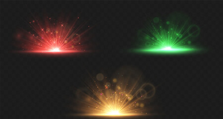 Wall Mural - lens explosion, spark, spark. glowing bright light explosion effect. crystal the effect of a bright 