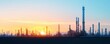 © Kookkii - Sunset over petroleum industry technology at urban refinery